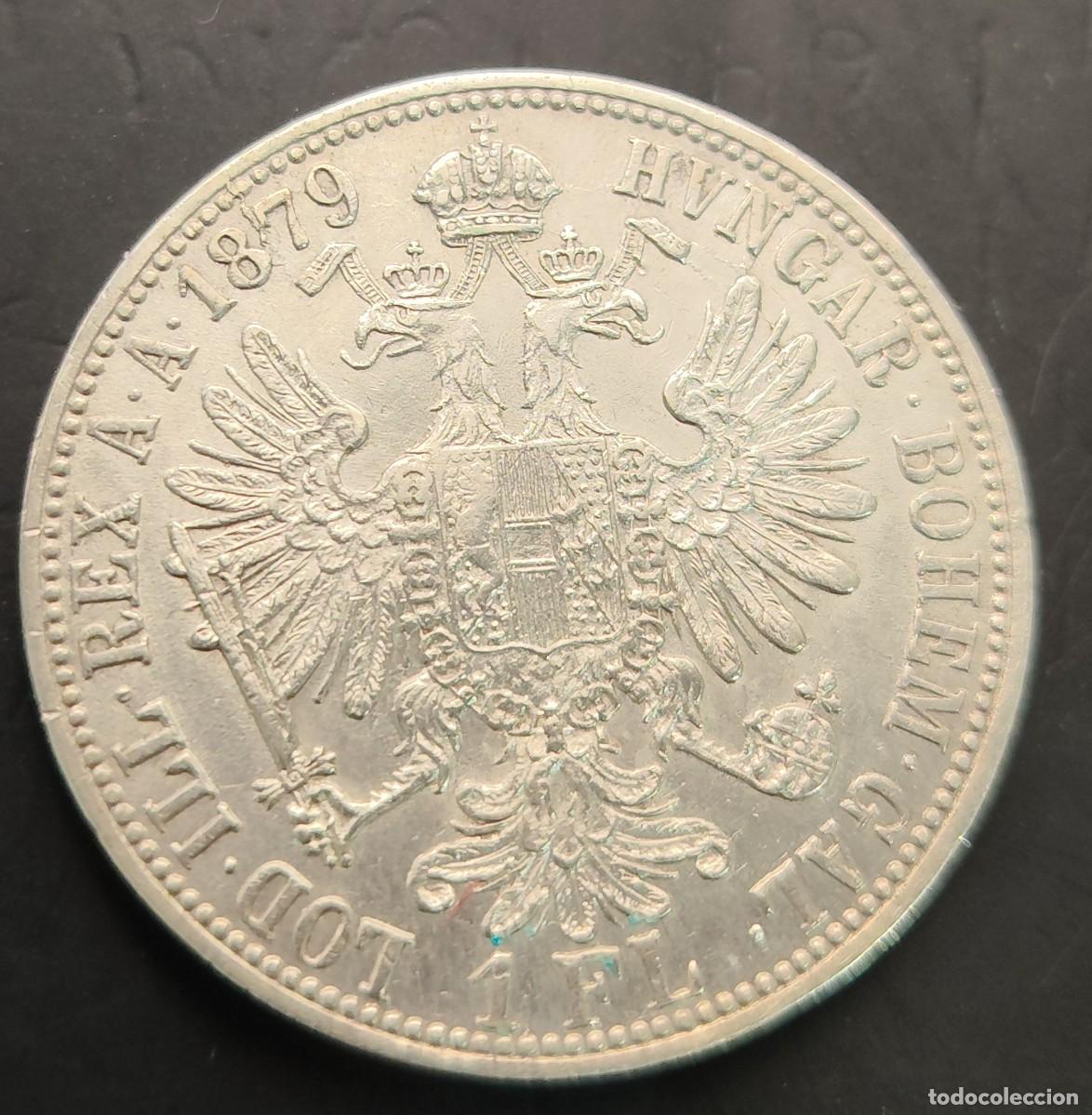 Monedas antiguas de Europa: AUSTRIA A&Ntilde;O 1879 1 FLORIN PLATA (900)