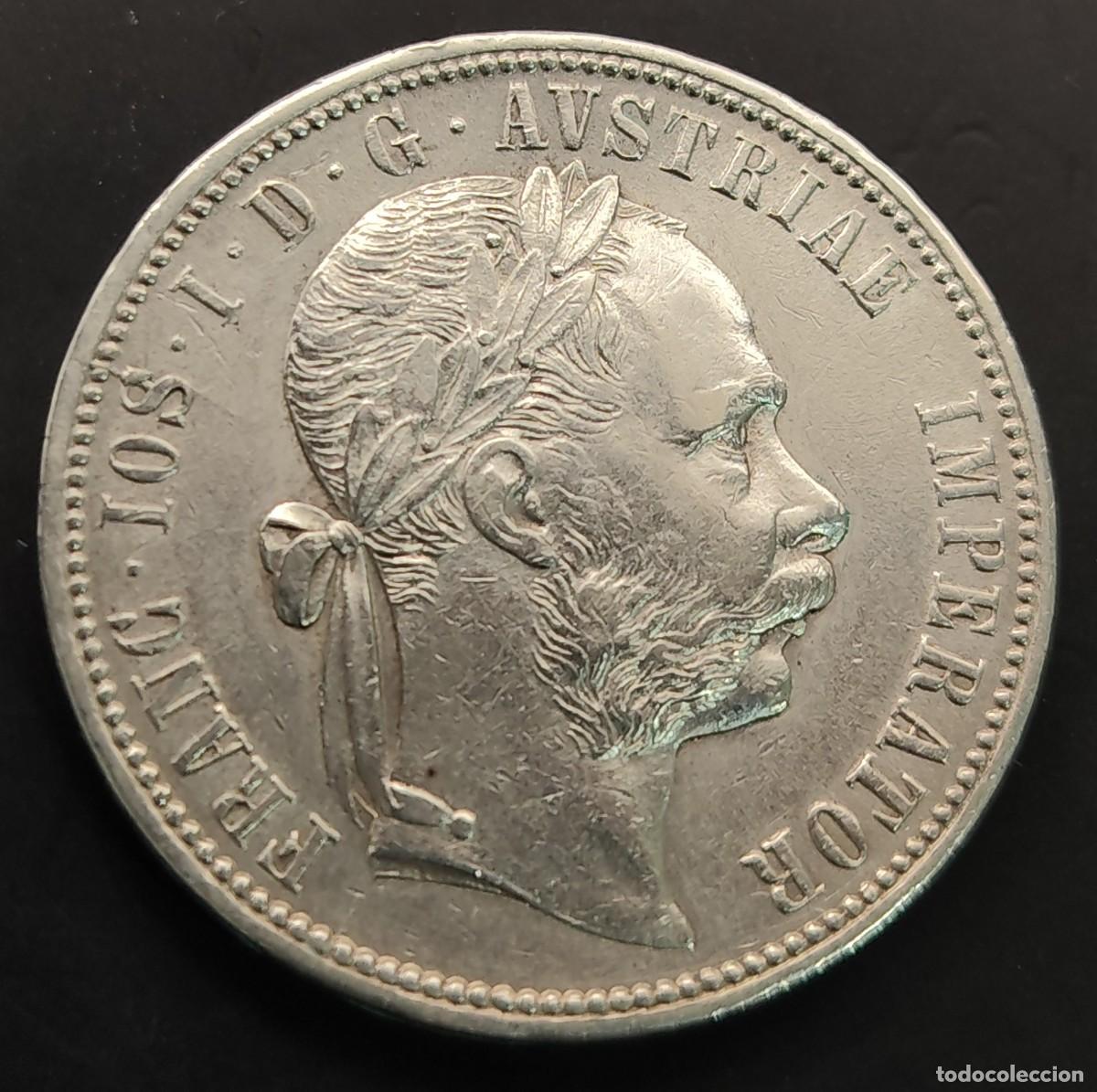Old Coins of Europe: AUSTRIA A&Ntilde;O 1879 1 FLORIN PLATA (900). PESO 12,34 GR