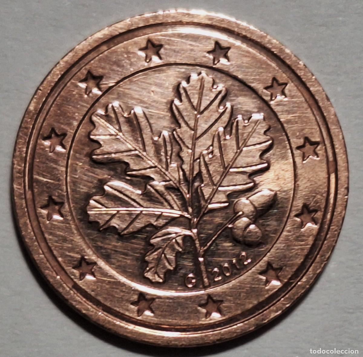 Monedas antiguas de Europa: ALEMANIA - MONEDA DE 2 CENTIMOS DE EURO DEL A&Ntilde;O 2012 - CECA &rdquo; G &rdquo; - BIEN CONSERVADA