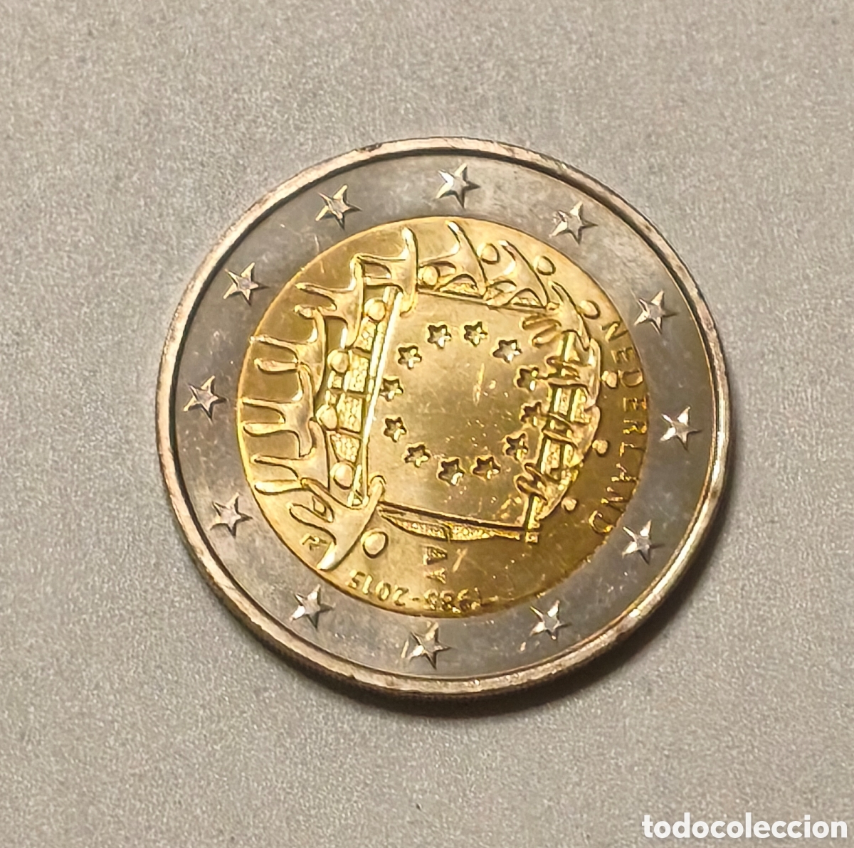 Monedas antiguas de Europa: 2 EUROS SC 2015 PA&Iacute;SES BAJOS 30 ANIVERSARIO BANDERA DE UE