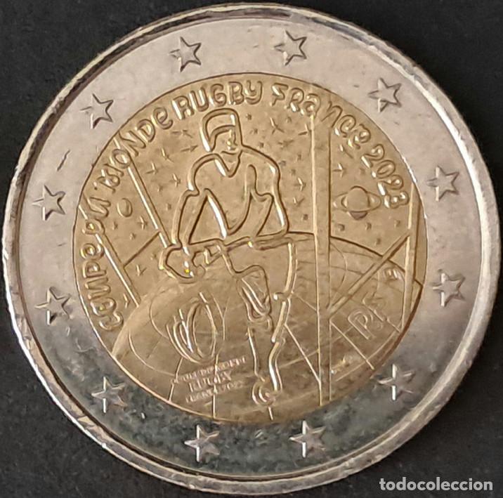 Monedas antiguas de Europa: Francia/France 2 euros 2023 KM#3226 Copa del Mundo de Rugby - circulada