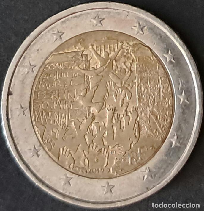 Monedas antiguas de Europa: Francia/France 2 euros 2019 KM#2559 30 a&ntilde;os de la ca&iacute;da del Muro de Berl&iacute;n - circulada