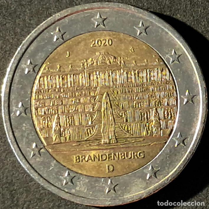 Monedas antiguas de Europa: Alemania/Germany 2 euros 2020-J KM#389 Brandemburgo - circulada