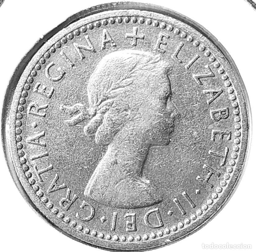 Monedas antiguas de Europa: REINO UNIDO (1953-1967) - 6 PENIQUES 1961 - REINA ISABEL II - A - 2,83 GR. COBRE-NICKEL