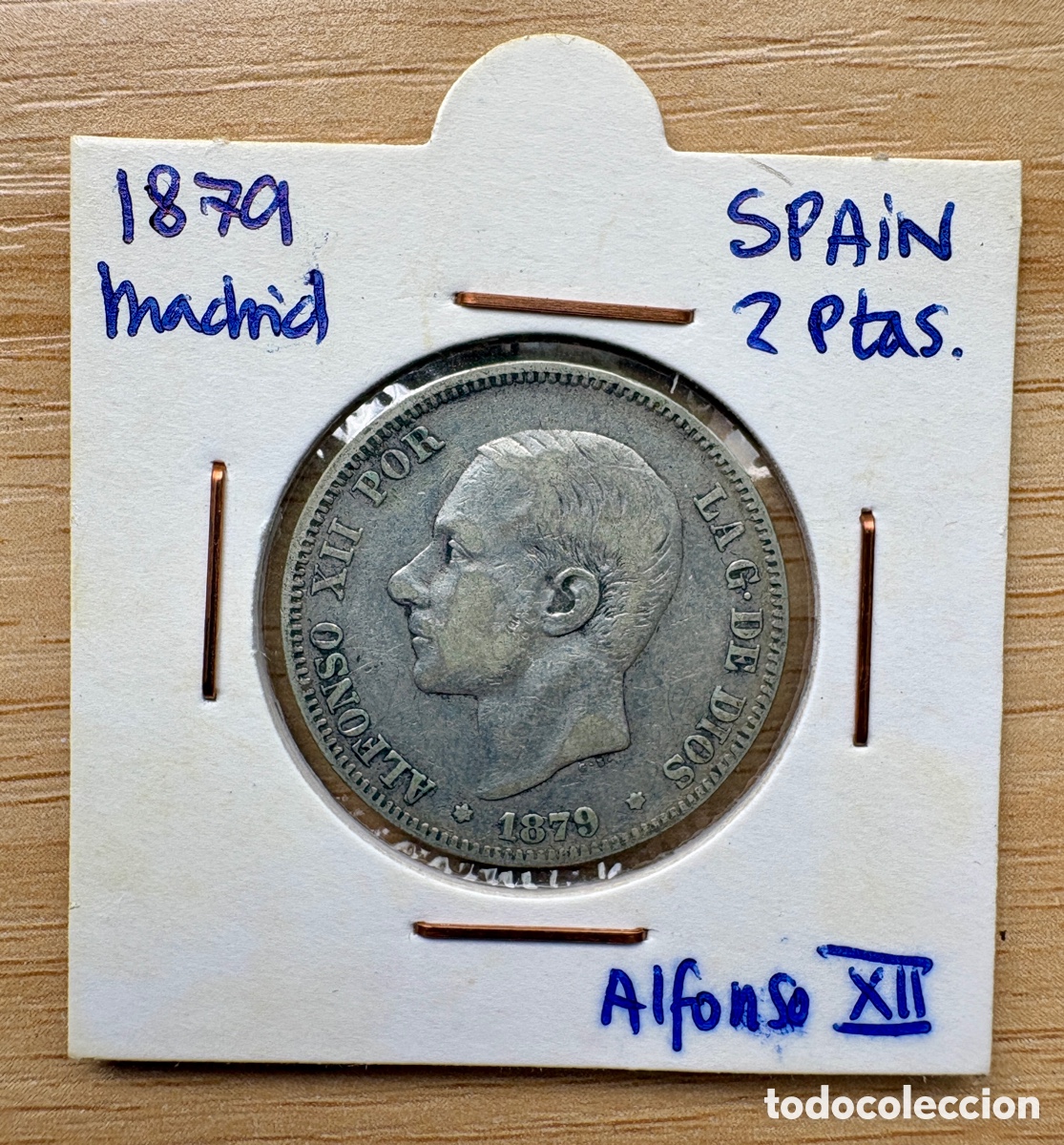 Monedas antiguas de Europa: Moneda 2 pesetas 1879 Alfonso XII, Espa&ntilde;a