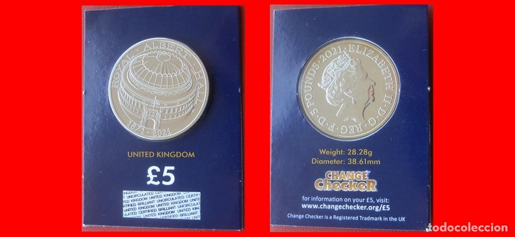 Monedas antiguas de Europa: 5 LIBRAS POUNDS 2021 SIN CIRCULAR CHANGE CHECKER INGLATERRA REINO UNIDO-9040SC