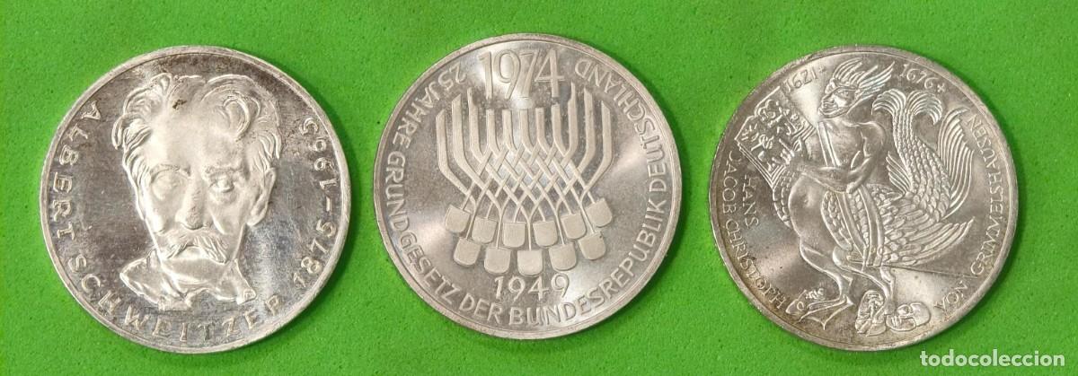 Monedas antiguas de Europa: ALEMANIA. A&Ntilde;O 1965-1974 Y 1976. 5 MARCOS PLATA (625). PESO 33,5 GR