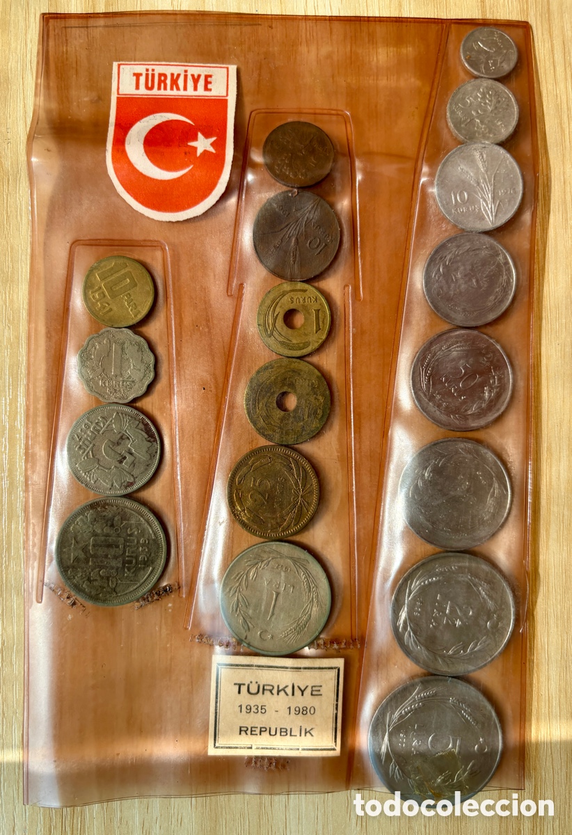 Monedas antiguas de Europa: Lote de monedas de Turqu&iacute;a (1935-1980) - Set hist&oacute;rico de la Rep&uacute;blica