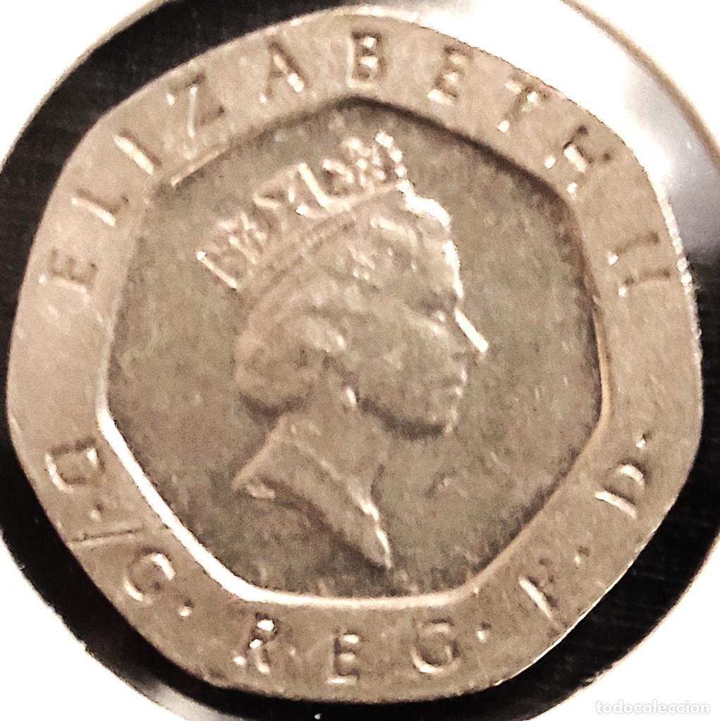 Monedas antiguas de Europa: REINO UNIDO (1982-2022) - 20 PENIQUES 1989 - REINA ISABEL II - B - 5 GR. CUPRONIQUEL - DIAMETRO 21,4