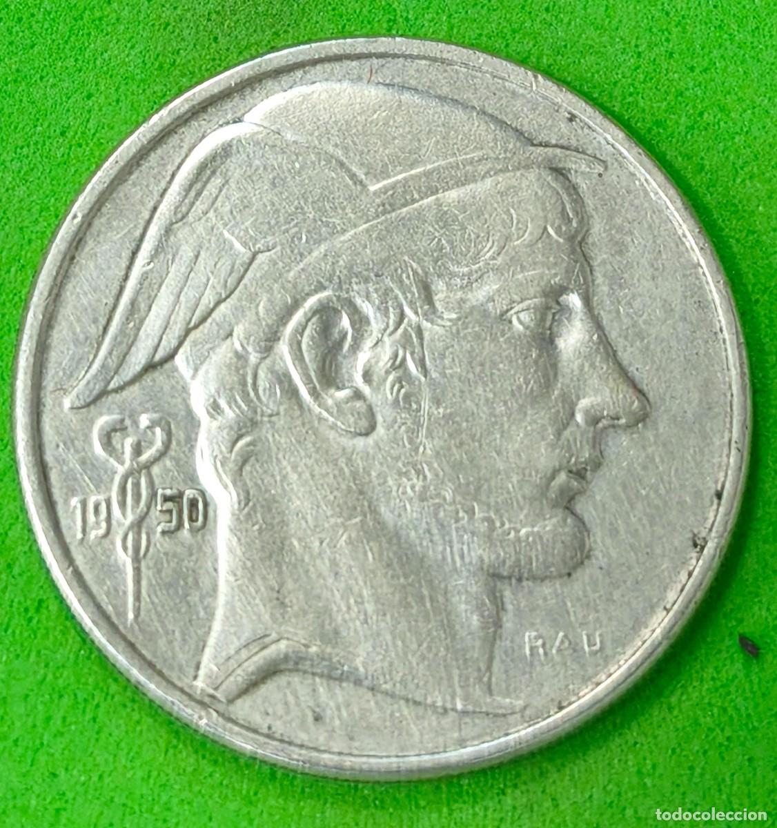 Monedas antiguas de Europa: BELGICA. A&Ntilde;O 1950. 50 FRANCOS PLATA (835). PESO 12,5 GR