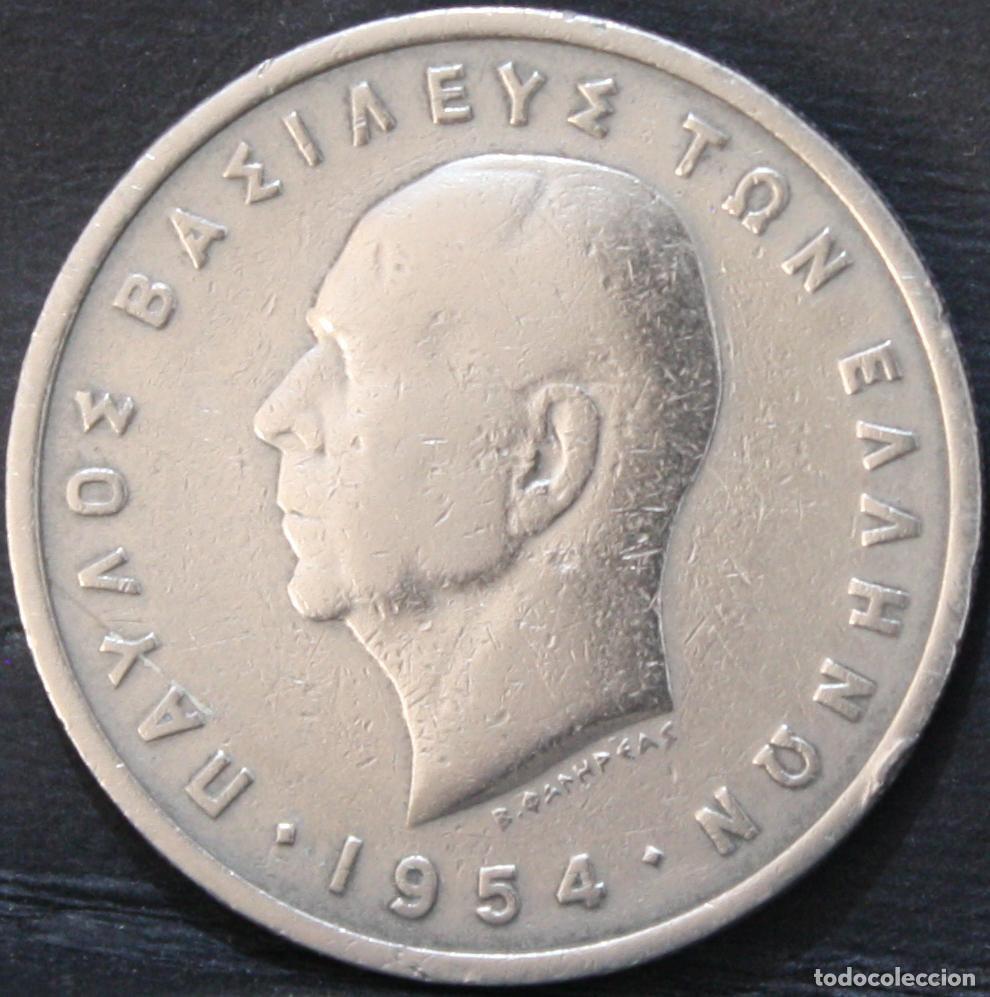 Monedas antiguas de Europa: Moneda de 5 Dracmas 1954 Grecia
