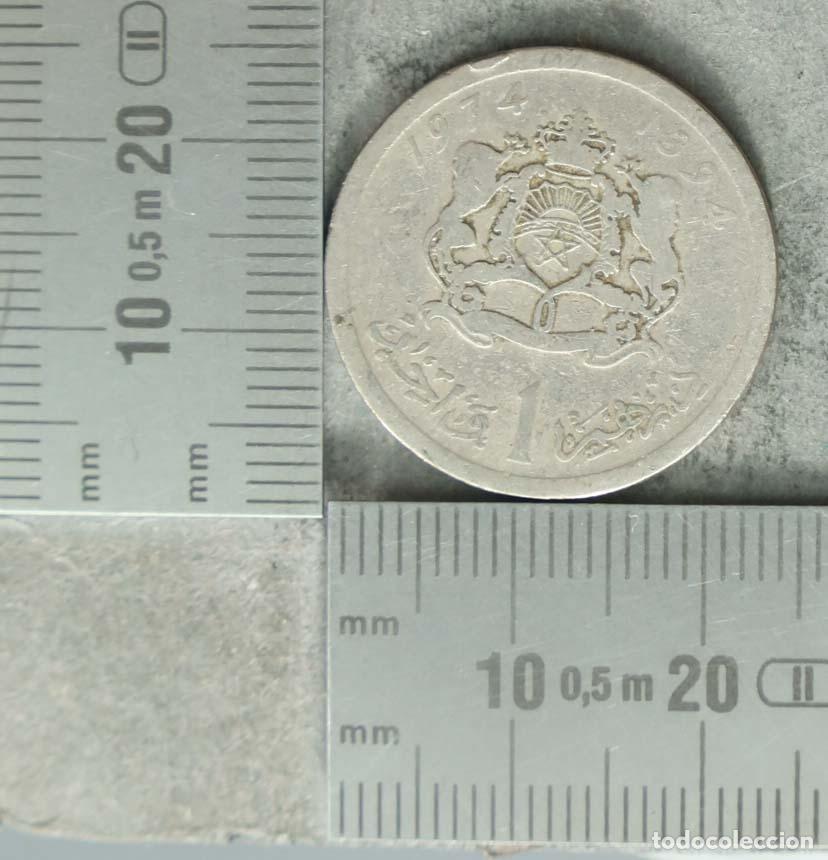 Old Coins of Europe: MONEDA. 1 Dirham - Marruecos - Hassan II - 1974