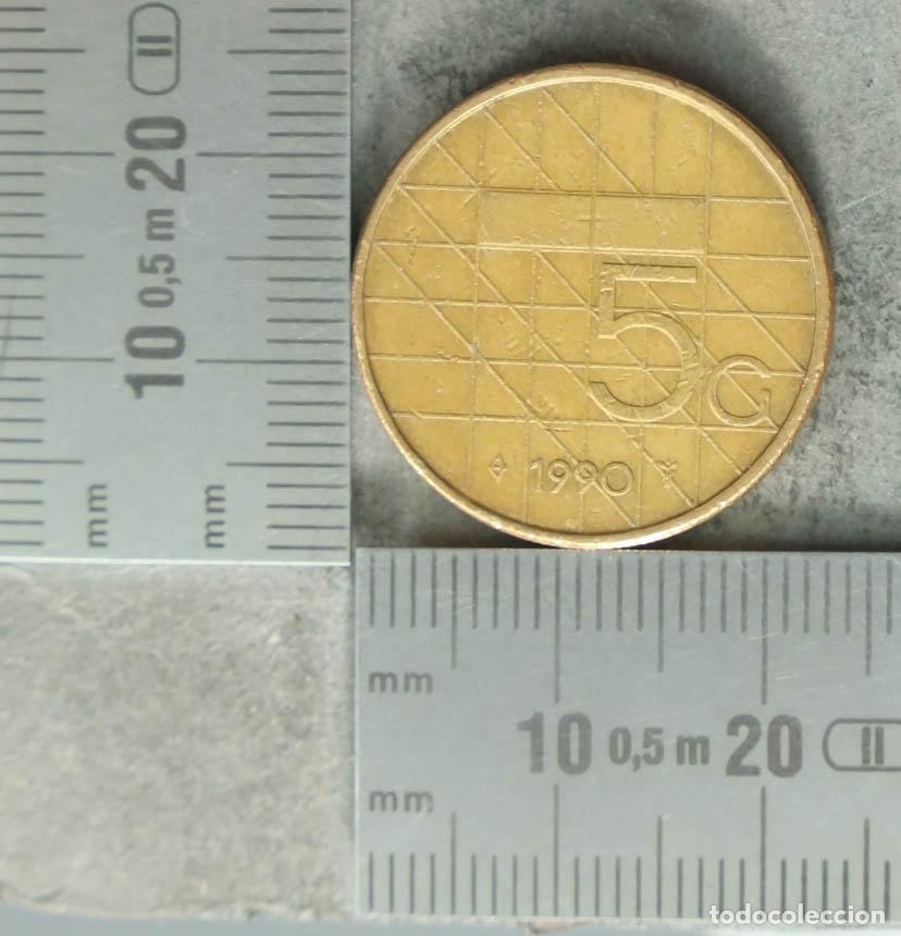 Monnaies anciennes de Europe: MONEDA. 5 Gulden - Pa&iacute;ses Bajos - Beatrix - 1990