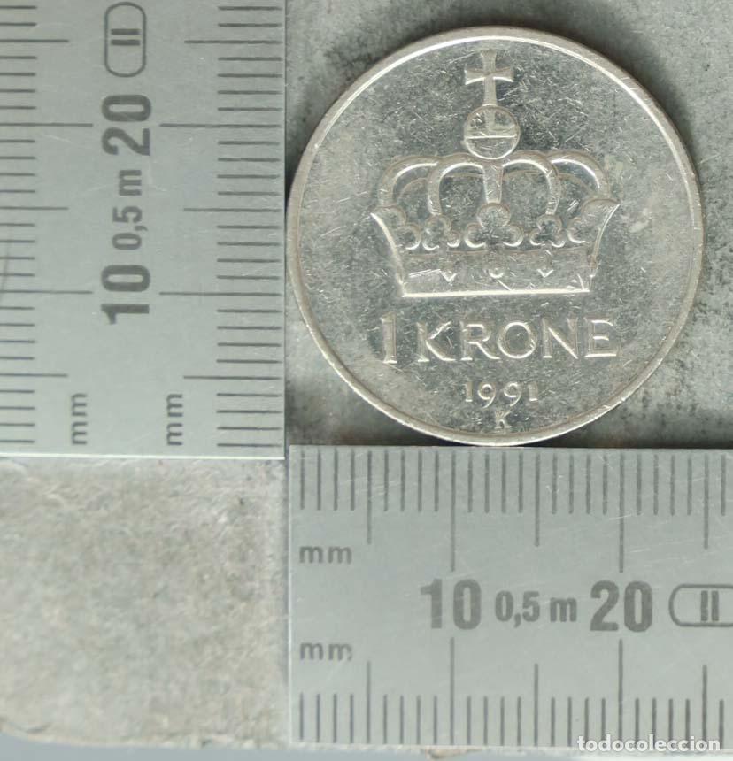 Monedas antiguas de Europa: MONEDA. 1 Krone - Noruega - Olav V - 1991