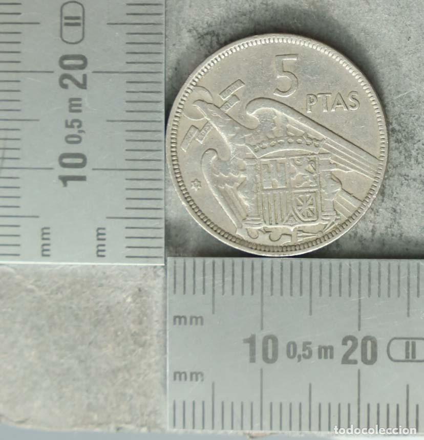 Monete antiche di Europa: MONEDA. 5 Pesetas - Espa&ntilde;a - Francisco Franco Caudillo de Espa&ntilde;a por la G. de Dios - 1957