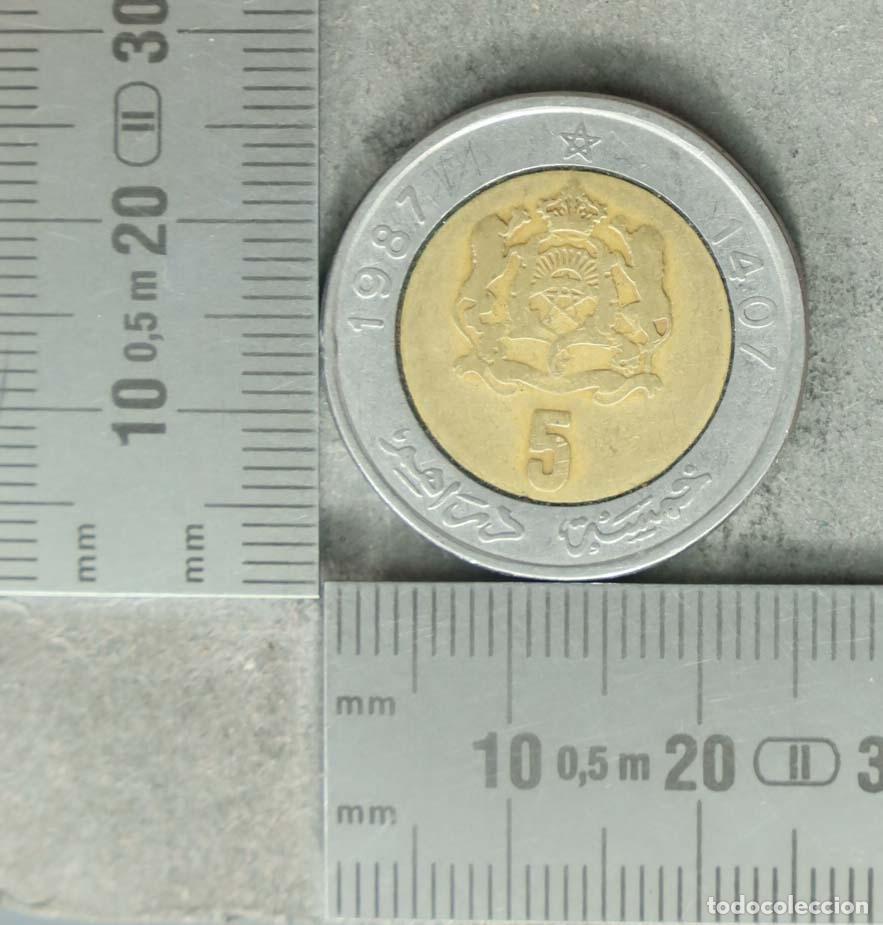 Monedas antiguas de Europa: MONEDA. 5 Dirhams - Marruecos - Hassan II - 1987