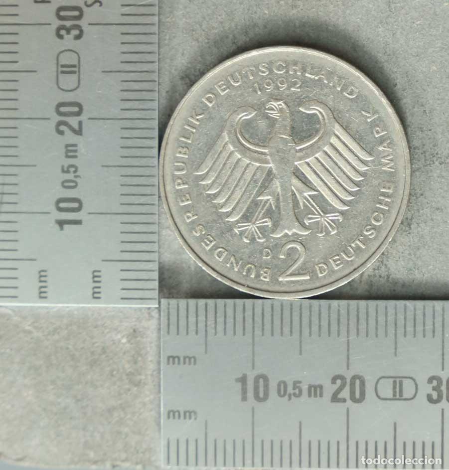 Monedas antiguas de Europa: MONEDA. 2 Deutsche Mark - Alemania - Bundesadler - 1992