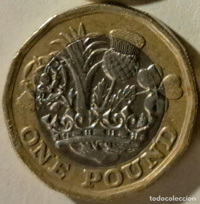 Monedas antiguas de Europa: Reino Unido UK 1 libra/pound 2017 KM#1378 Bimet&aacute;lica - Circulada