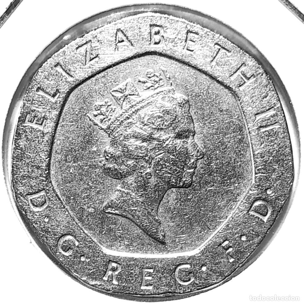 Monedas antiguas de Europa: REINO UNIDO (1982-2022) - 20 PENIQUES 1989 - REINA ISABEL II - A - 5 GR. CUPRONIQUEL - DIAMETRO 21,4