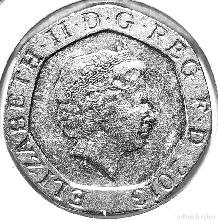 Monedas antiguas de Europa: REINO UNIDO (1982-2022) - 20 PENIQUES 2013 - REINA ISABEL II - A - 5 GR. CUPRONIQUEL - DIAMETRO 21,4