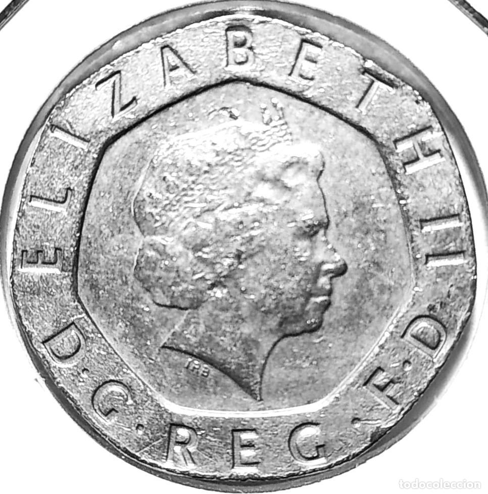 Monedas antiguas de Europa: REINO UNIDO (1982-2022) - 20 PENIQUES 2005 - REINA ISABEL II - A - 5 GR. CUPRONIQUEL - DIAMETRO 21,4