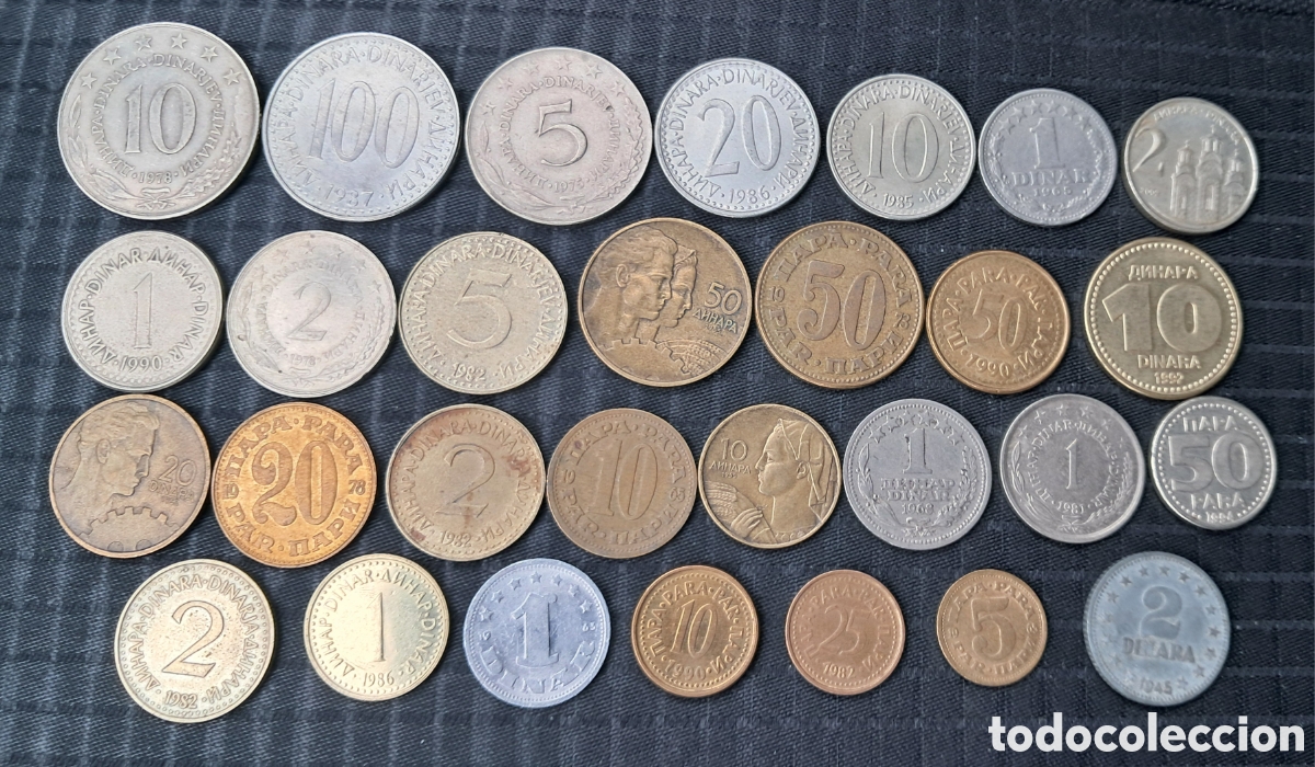 Monedas antiguas de Europa: Coleccion 29 monedas Yugoslavia