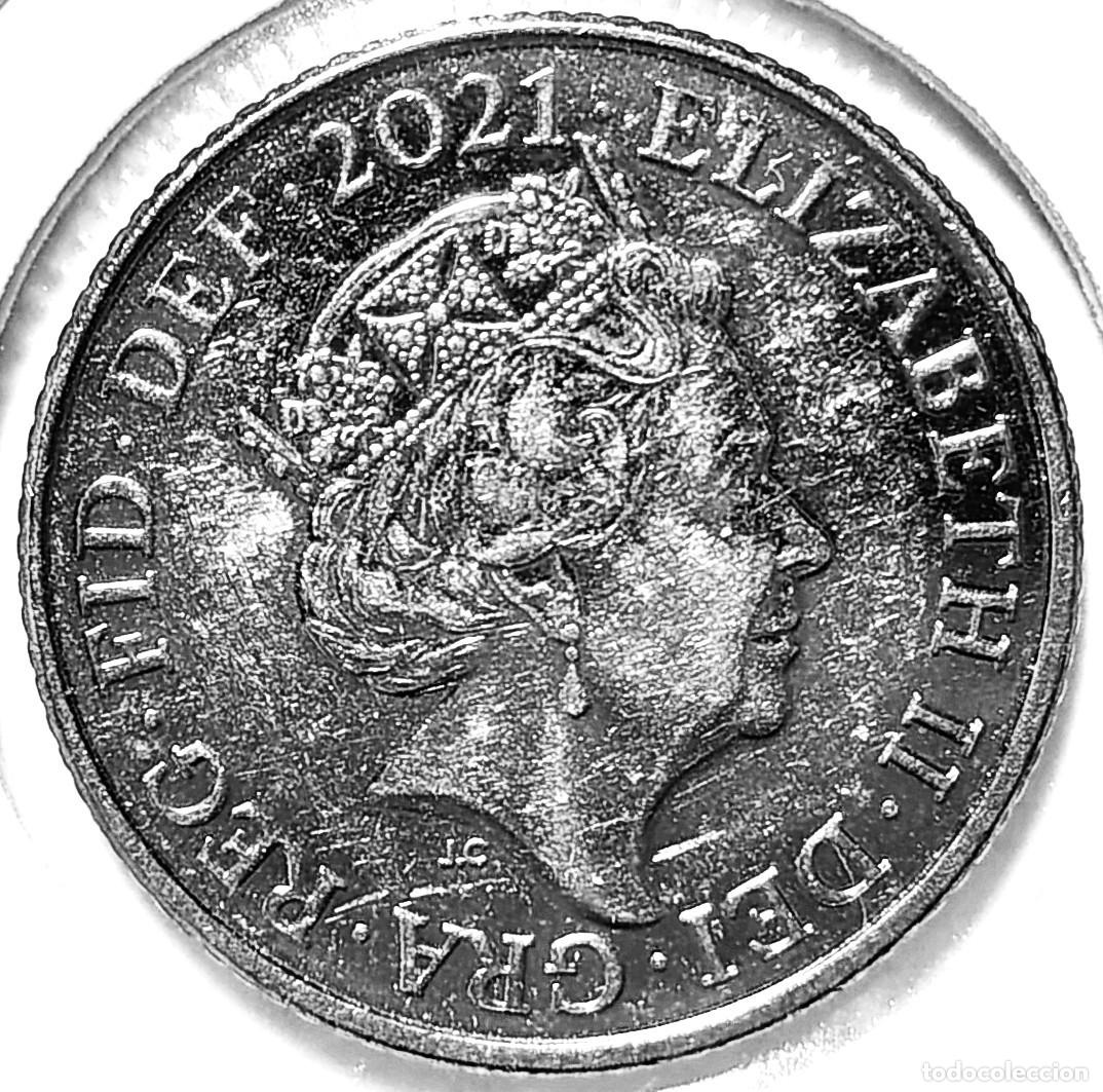 Monedas antiguas de Europa: REINO UNIDO (1982-2022) - 10 PENIQUES 2021 - REINA ISABEL II - A - 6,50 GR. ACERO NIQUELADO