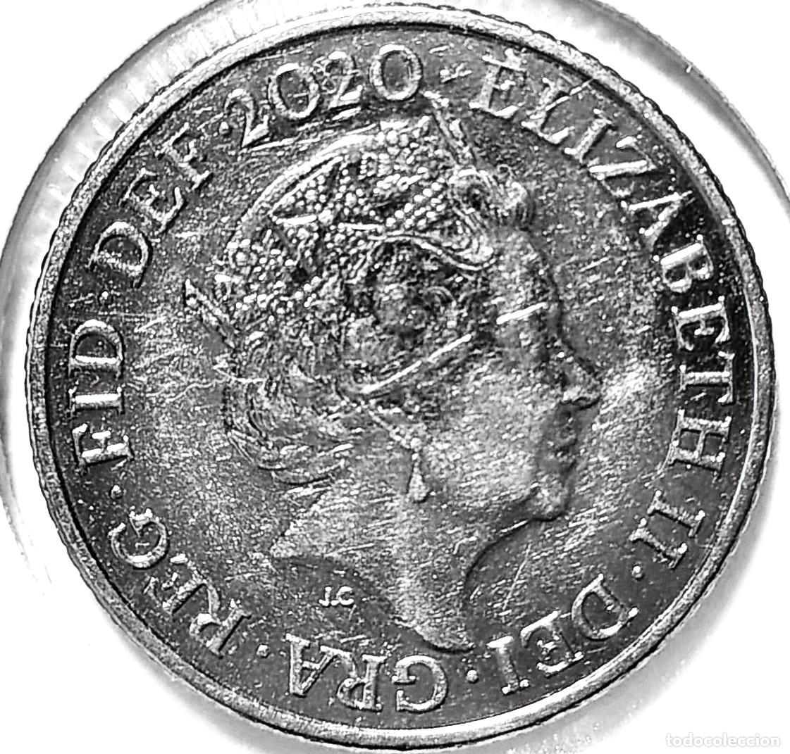 Monedas antiguas de Europa: REINO UNIDO (1982-2022) - 10 PENIQUES 2020 - REINA ISABEL II - A - 6,50 GR. ACERO NIQUELADO