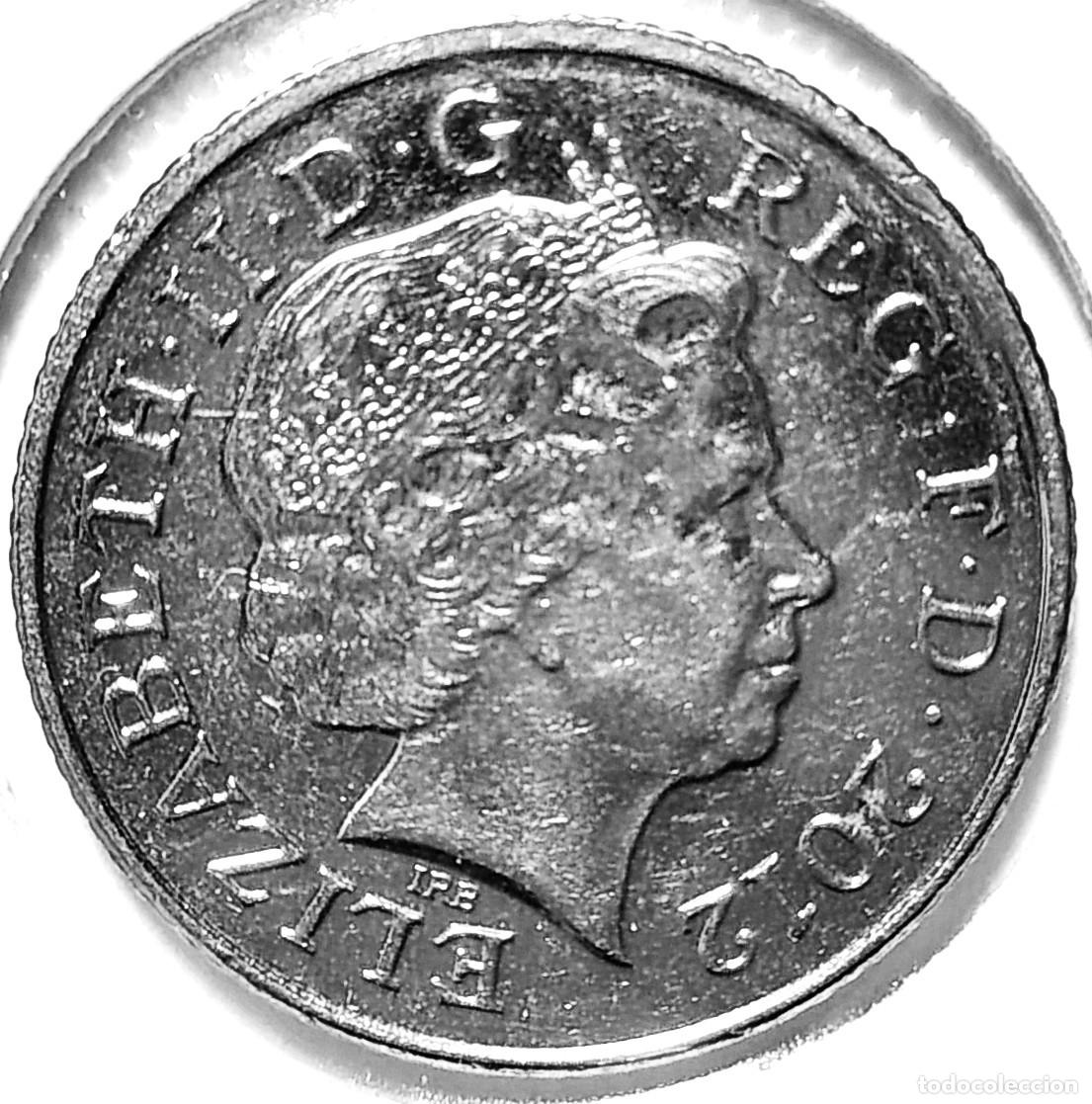 Monedas antiguas de Europa: REINO UNIDO (1982-2022) - 10 PENIQUES 2012 - REINA ISABEL II - A - 6,50 GR. ACERO NIQUELADO