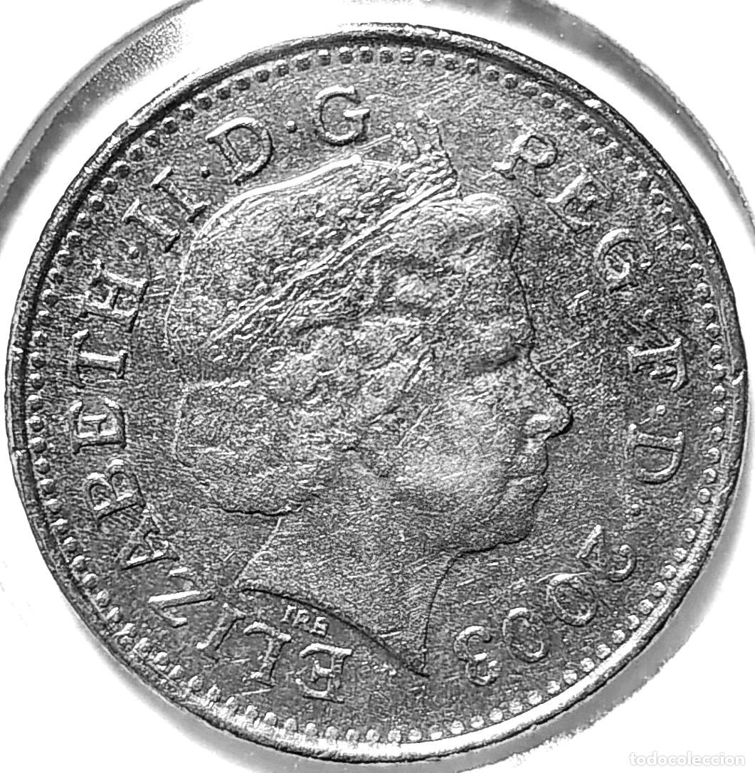 Monedas antiguas de Europa: REINO UNIDO (1982-2022) - 10 PENIQUES 2003 - REINA ISABEL II - A - 6,50 GR. CUPRONIQUEL