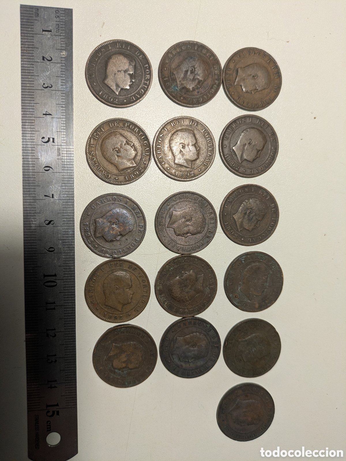 Monedas antiguas de Europa: Monedas 10, 5 reis y centavos Portugal