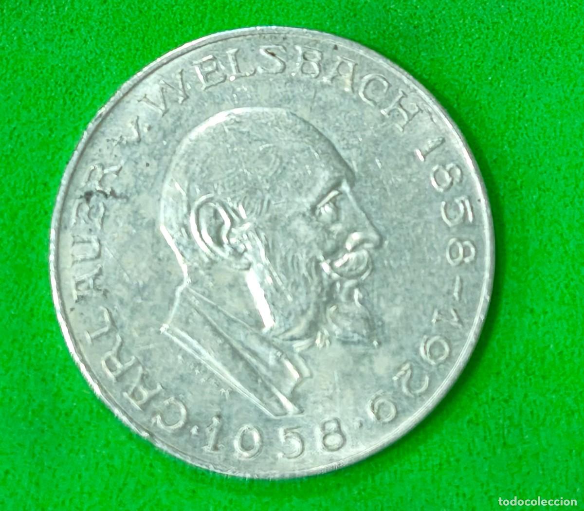 Monedas antiguas de Europa: AUSTRIA. AA&Ntilde;O 1958. 25 SCHILLING PLATA (800). PESO 13 GR