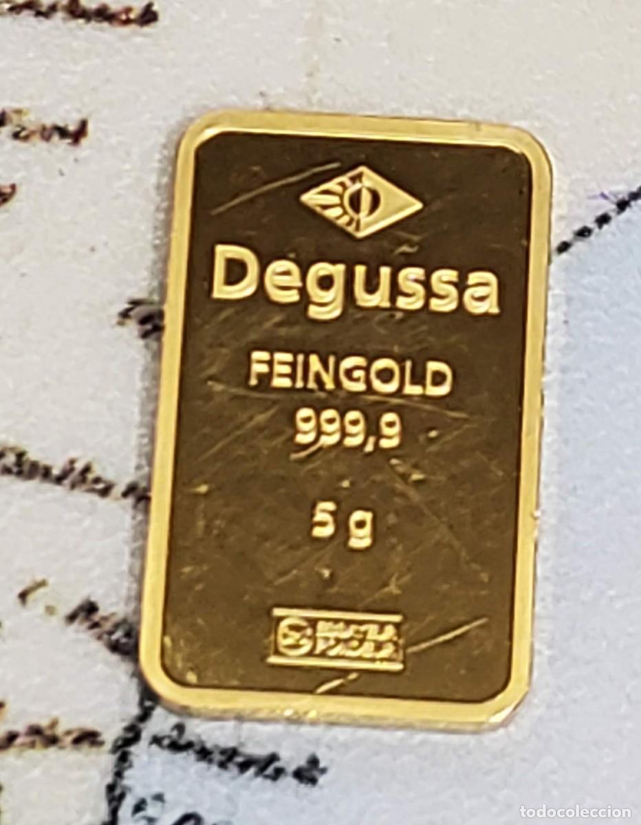 Monedas antiguas de Europa: LINGOTE DE ORO DE 5 GRAMOS.DEGUSSA.ORO DE LEY 9999