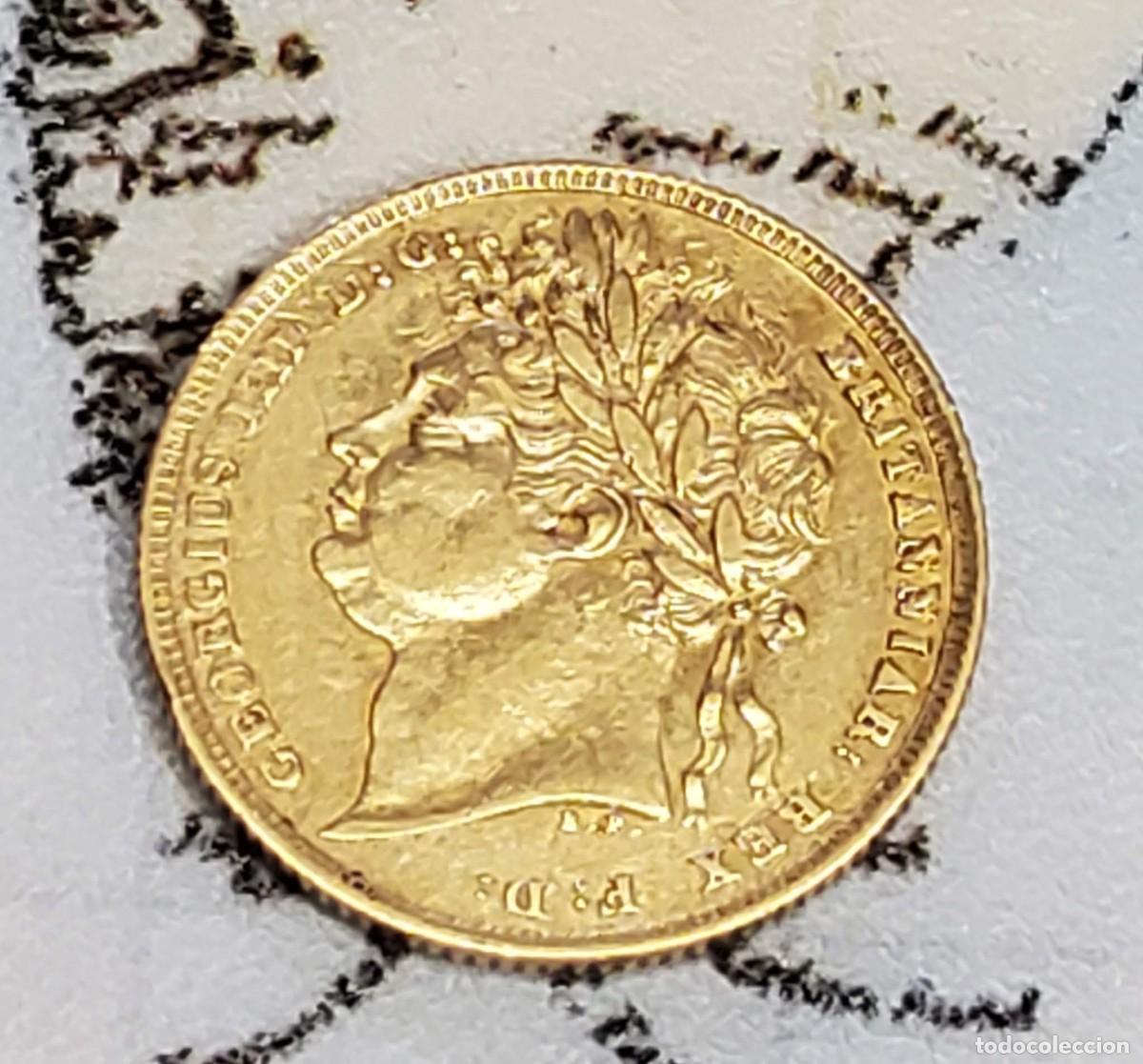 Monedas antiguas de Europa: 1 SOBERANO DE ORO DE INGLATERRA DEL A&Ntilde;O 1821.EXTRAORDINARIO ESTADO