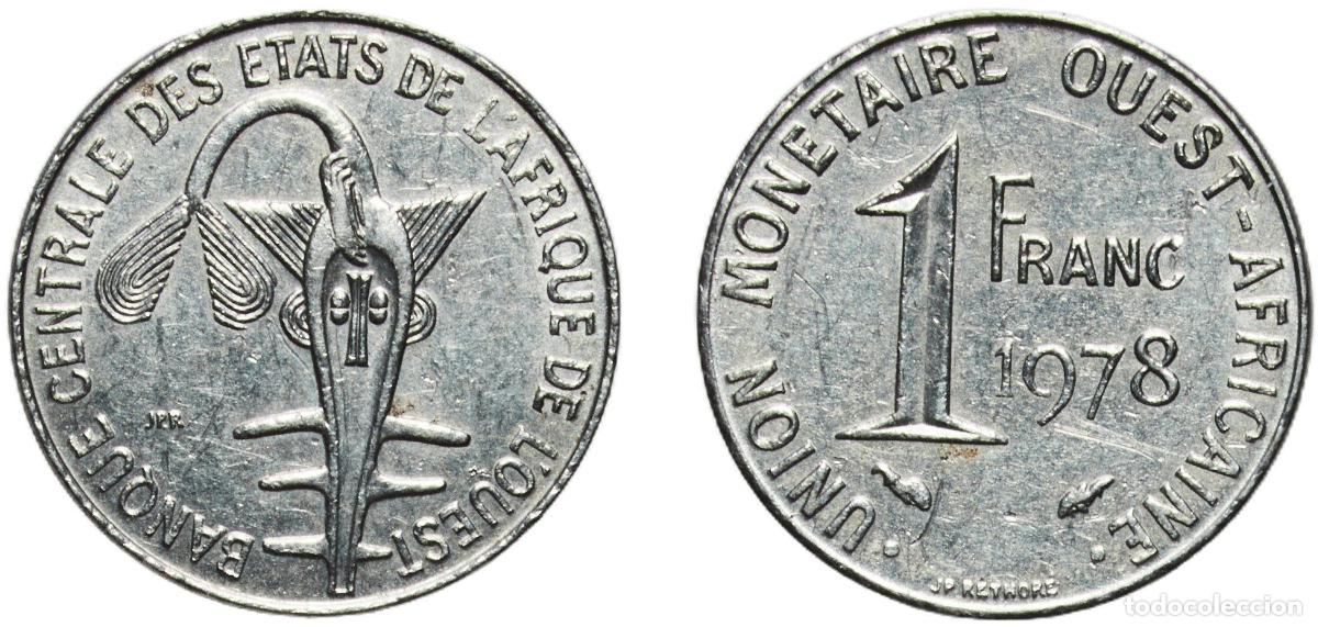 Monedas antiguas de Europa: Western African States Central Bank of Western African States 1978 1 Franc CFA Steel Paris Mint (21