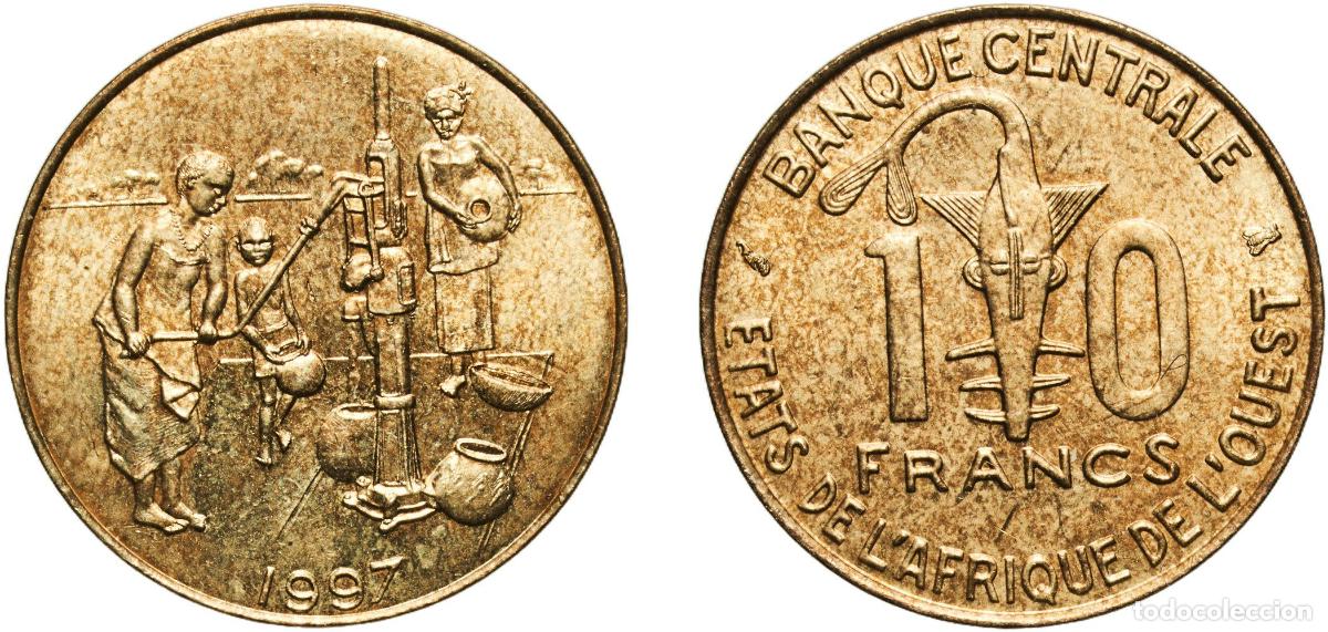 Monedas antiguas de Europa: Western African States Central Bank of Western African States 1997 10 Francs CFA (FAO) Aluminium br