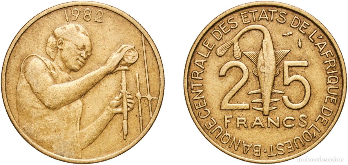 Monedas antiguas de Europa: Western African States Central Bank of Western African States 1982 25 Francs CFA (FAO) Aluminium br