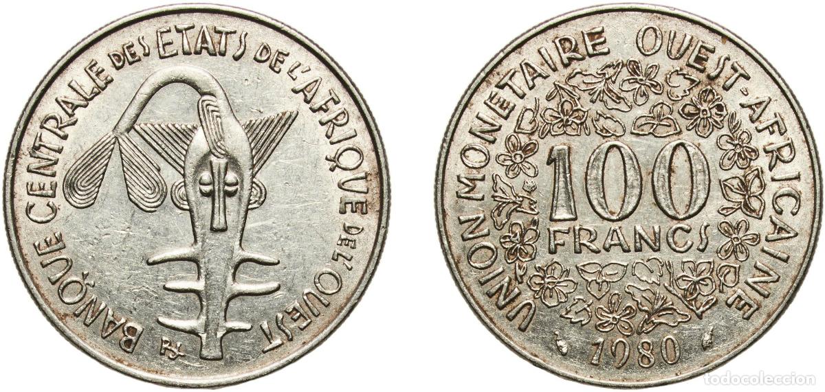 Monedas antiguas de Europa: Western African States Central Bank of Western African States 1980 100 Francs CFA Nickel Paris Mint