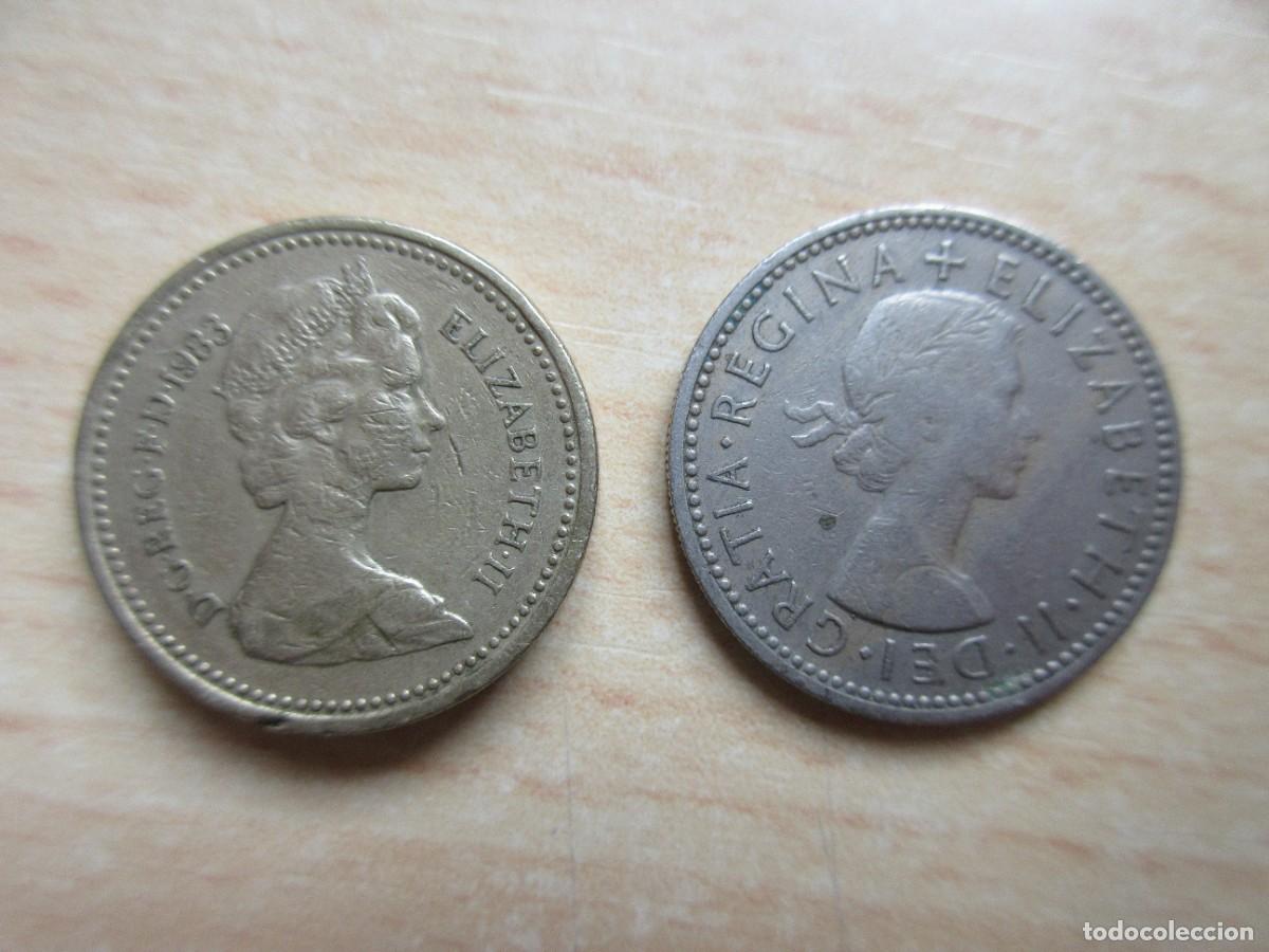 Old Coins of Europe: 2 monedas Inglaterra diferentes