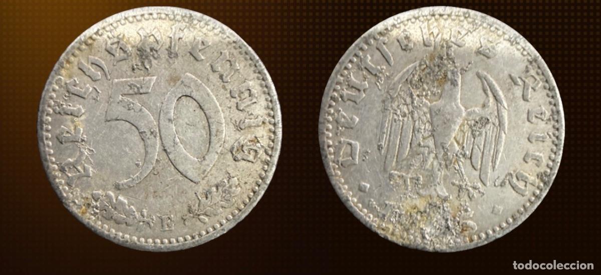 Monedas antiguas de Europa: Alemania - Tercer Reich 50 reichspfennig &middot; 1935-E