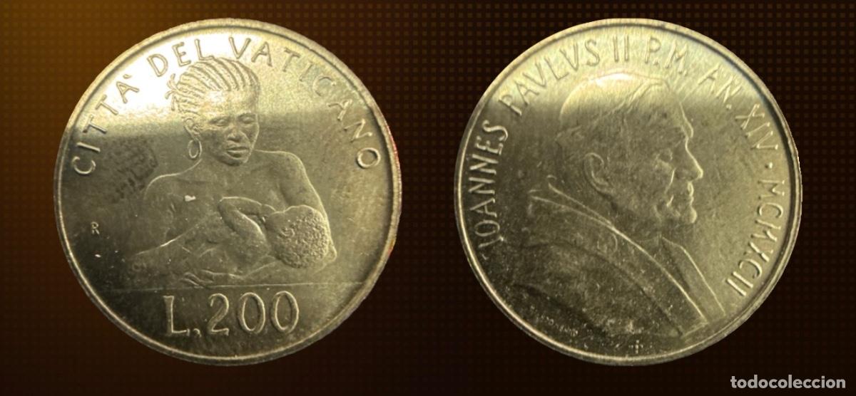 Monedas antiguas de Europa: Ciudad del Vaticano 200 liras Juan Pablo II