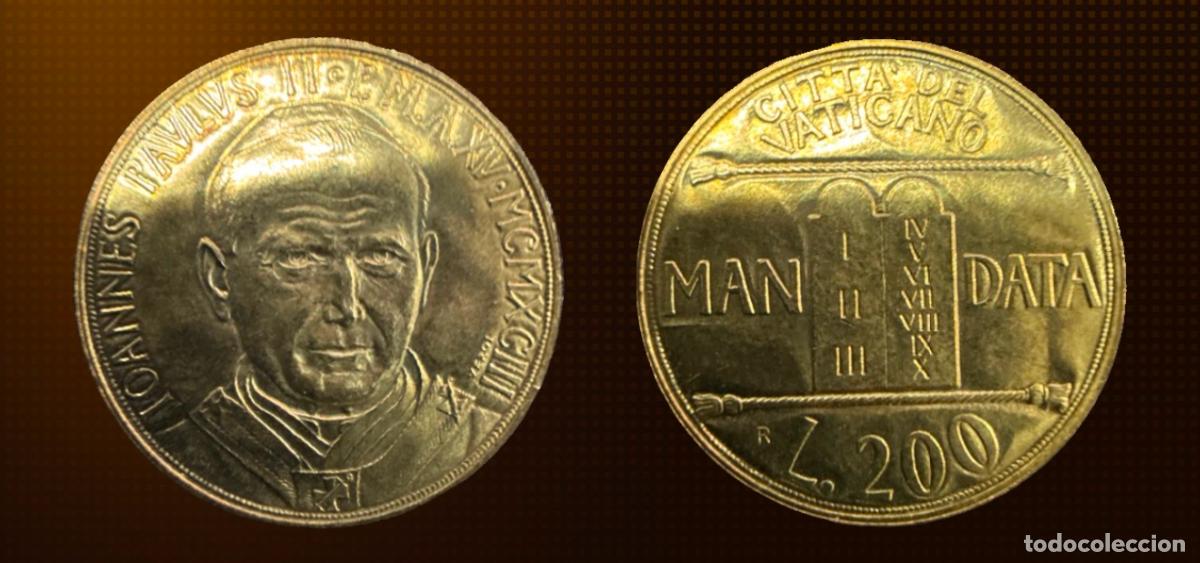 Monedas antiguas de Europa: Ciudad del Vaticano 200 liras Juan Pablo II 1993 R