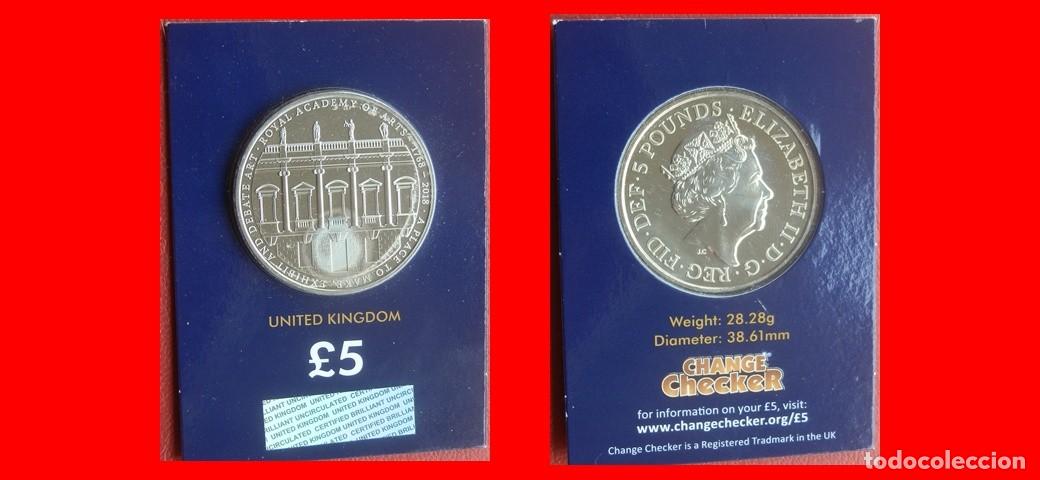 Monedas antiguas de Europa: 5 LIBRAS POUNDS 2018 SIN CIRCULAR CHANGE CHECKER INGLATERRA REINO UNIDO-9051SC
