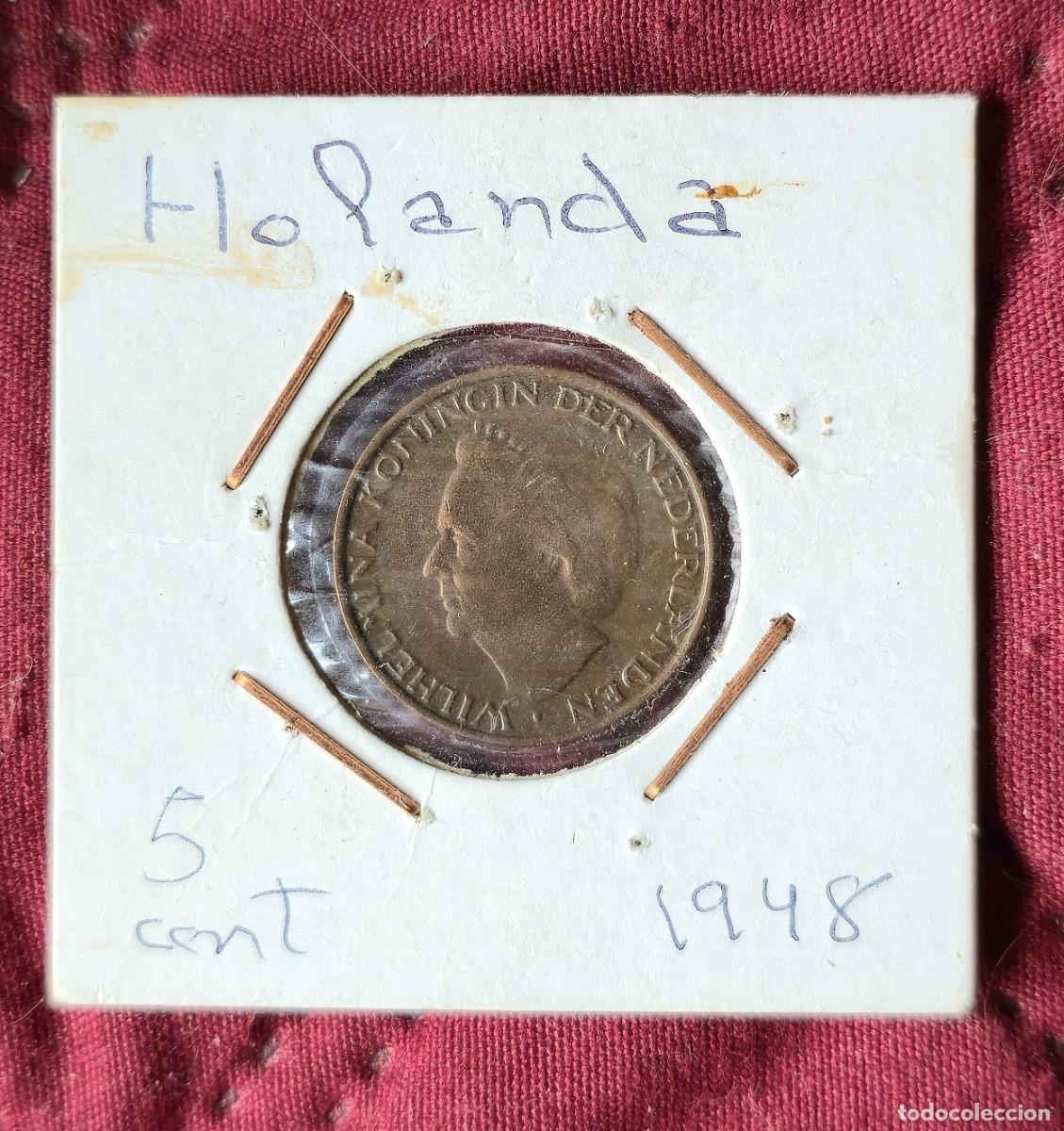 Monedas antiguas de Europa: MONEDA DE HOLANDA 1948 - 5 CENT - MONEDA ENCARTONADA