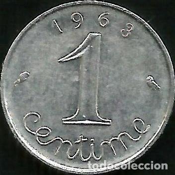 Monedas antiguas de Europa: FRANCIA 1963 - 1 CENTIME - KM 928 - CIRCULADA