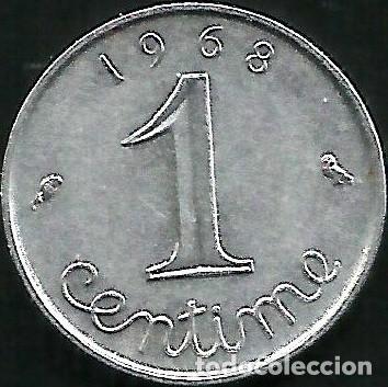 Monedas antiguas de Europa: FRANCIA 1968 - 1 CENTIME - KM 928 - CIRCULADA