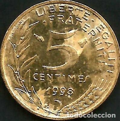 Monedas antiguas de Europa: FRANCIA 1998 - 5 CENTIMES - KM 933 - CIRCULADA