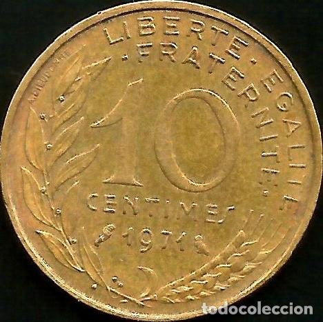 Monedas antiguas de Europa: FRANCIA 1971 - 10 CENTIMES - KM 929 - CIRCULADA