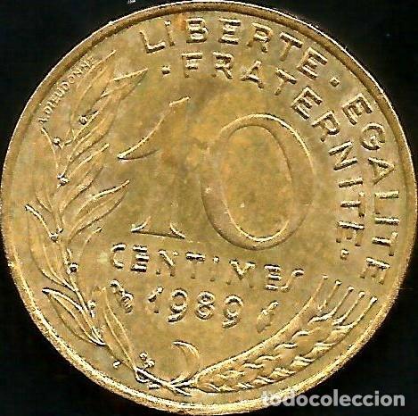 Monedas antiguas de Europa: FRANCIA 1989 - 10 CENTIMES - KM 929 - CIRCULADA