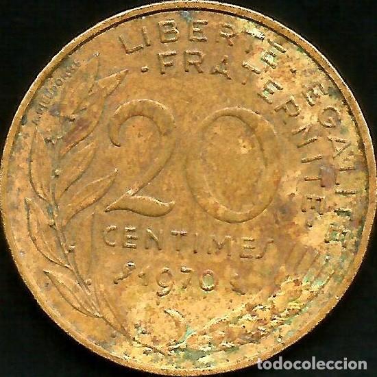 Monedas antiguas de Europa: FRANCIA 1970 - 20 CENTIMES - KM 930 - CIRCULADA